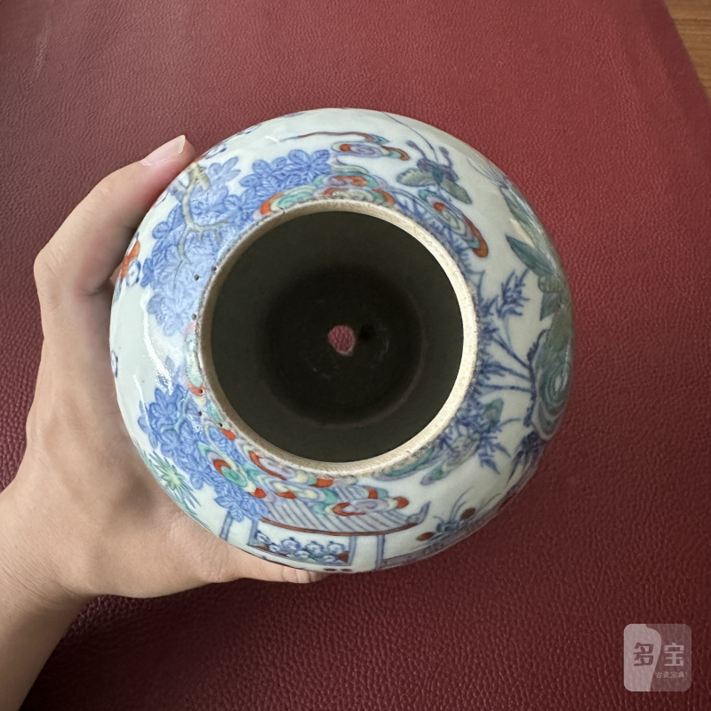清中期 斗彩百子闹元宵图梅瓶 - 图21